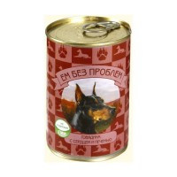 Ем без Проблем с Говядиной Сердцем и Печенью (Консервы для собак с говядиной, сердцем, печенью), 410г