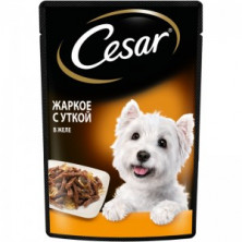 Cesar Жаркое с уткой в желе (Паучи для взрослых собак), 85г х 28 шт
