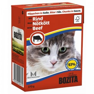 Bozita Beef Cat (Кусочки в соусе с говядиной для кошек), 370г
