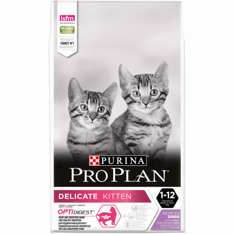 Purina Pro Plan Delicate Junior сухой корм для котят с чувствительным пищеварением с индейкой - 10 кг