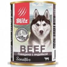 Blitz Sensitive Adult Dog Говядина с Индейкой (Консервы для взрослых собак), 400 г