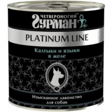 Четвероногий Гурман Platinum Line Калтыки и языки в желе (Консервы для собак), 240 г