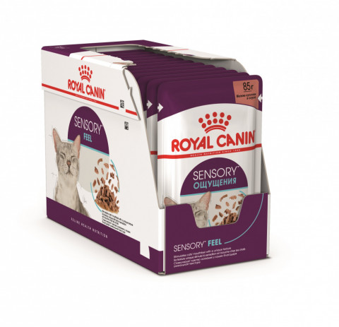 Royal Canin Sensory "Ощущения" паучи для взрослых кошек, мелкие кусочки в соусе - 85 г*12 шт