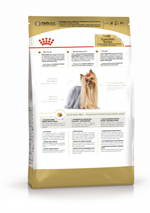 Royal Canin Yorkshire Terrier Adult для собак породы йоркширский терьер в возрасте от 10 месяцев - 3 кг