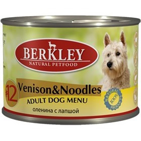 Berkley Оленина, Лапша (Консервы для взрослых собак),  200 г