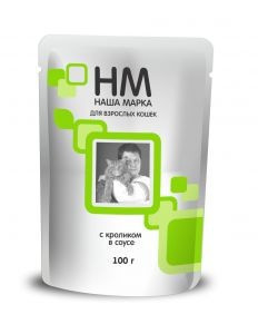 Наша Марка (Паучи для кошек с Кроликом) 100 г х 24шт