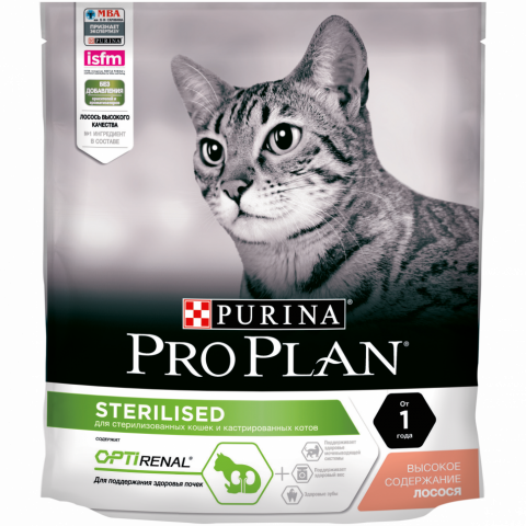 Pro Plan Cat Adult Sterilised сухой корм для стерилизованных кошек с лососем - 400 г