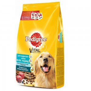Pedigree Adult Vital для всех пород (Сухой корм с говядиной) 600г
