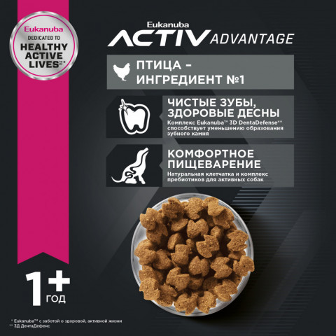 Сухой корм Eukanuba Adult Toy Breed для собак миниатюрных пород с птицей - 500 г