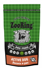 ZooRing Active Dog Лосось  и рис. 26/15, 2 кг