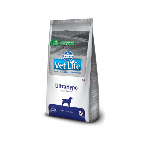 Farmina Vet Life Dog Ultrahypo сухой корм для взрослых собак при пищевой аллергии - 12 кг