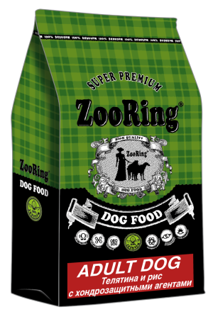 ZooRing Adult Dog 25/13, телятина и рис, с хондропротектерами 10 кг