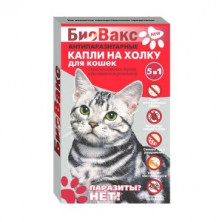 БиоВакс Капли для кошек (Препарат от блох и клещей), 2 пипетки