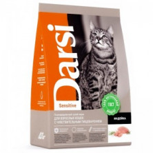 РК Darsi для кошек с чувствительным пищеварением (Сухой корм для взрослых кошек с индейкой), 1,8 кг