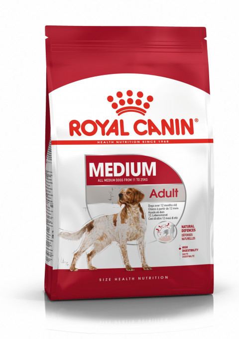 Royal Canin Medium Adult для собак средних размеров в возрасте от 12 месяцев до 7 лет - 4 кг