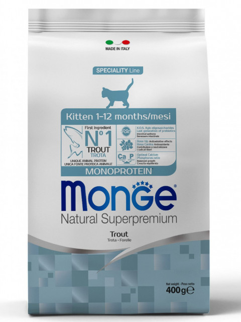 Monge Kitten Monoprotein сухой корм для котят с форелью 400 г