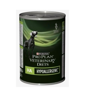 Purina Pro Plan Veterinary Diets HA Hypoallergenic влажный корм для щенков и взрослых собак для снижения пищевой непереносимости - 400 г х 12 шт
