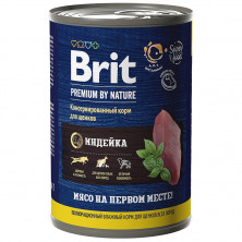 Brit Premium by Nature (консервы с индейкой для щенков всех пород), 410 г х 9 шт