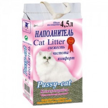 Pussy Cat Комкующийся Розовый (Наполнитель для кошек), 4,5л х 3шт