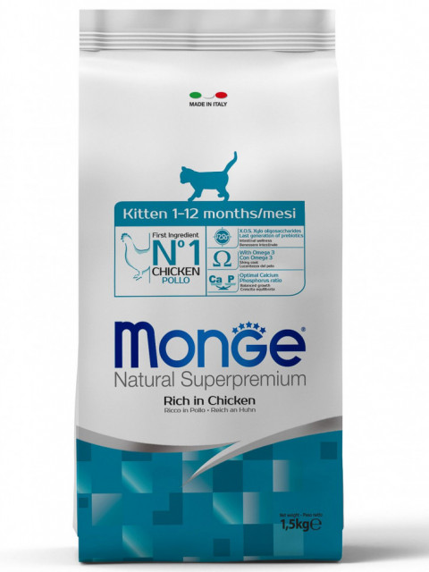 Monge Kitten сухой корм для котят с курицей 1,5 кг