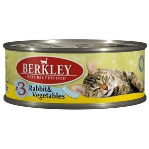 Berkley Kitten Кролик, Овощи (Консервы для котят), 100 г