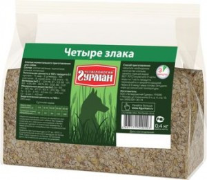 Четвероногий Гурман Каша 4 злака (Каша для собак 4 злака), 400г