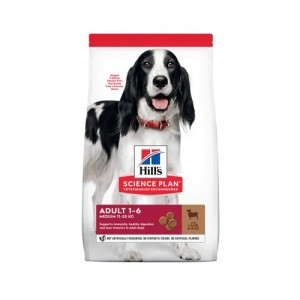 MR Hill's Science Plan Adult Medium Lamb with Rice (Сухой корм для собак мелких и средних пород от 1 до 7 лет для повседневного питания ягненок с рисом), 12 кг