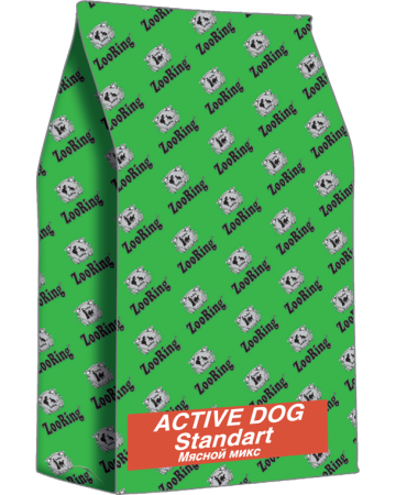 ZooRing Active Dog Стандарт Мясной микс. 25/13, 20 кг