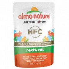 P Almo Nature HFC Natural Adult Cat Chicken Fillet (Паучи для взрослых кошек, с куриным филе), 55г х 24шт