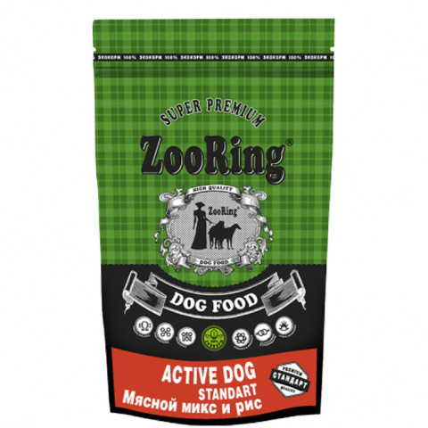 ZooRing Active Dog Стандарт Мясной микс. 25/13, 2 кг