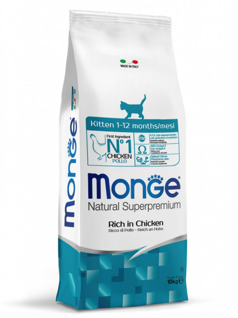 Monge Kitten сухой корм для котят с курицей 10 кг