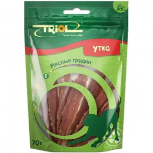 ТРИОЛ Мясные грудки из утки (Лакомство для собак) 70 г
