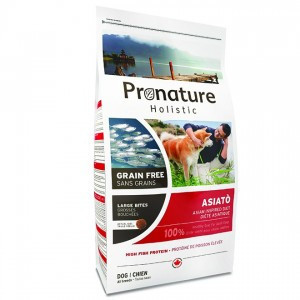 Pronature Holistic Grain Free ASIATO Large (Беззерновой сухой корм для взрослых собак крупных пород, с белой рыбой), 12 кг