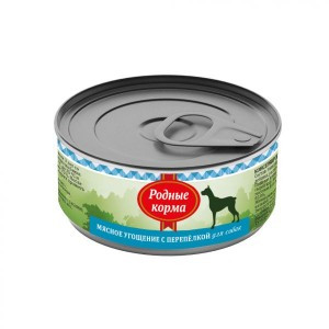 М Родные корма Мясное угощение с Перепелкой (Консервы для собак), 100 г
