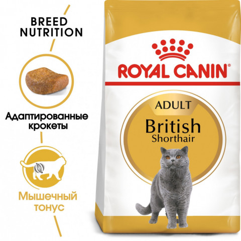 Royal Canin British Shorthair Adult сухой корм для взрослых кошек породы британской короткошерстной - 10 кг