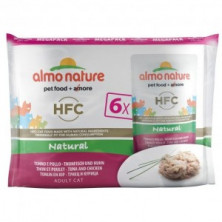 P Almo Nature Multipack HFC Natural Adult Cat Tuna and Chicken (набор) (Паучи для взрослых кошек, с тунцом и курицей), 55г х 6шт