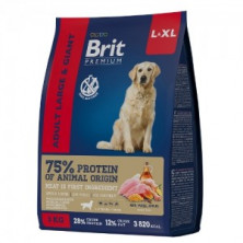 Brit Premium Dog Adult Large and Giant с курицей (Сухой корм для взрослых собак крупных пород), 3 кг