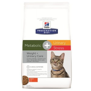 Hill`s Metabolic + Urinary Stress (Cухой диетический корм для кошек для поддержания веса и здоровья мочевыводящих путей), 1,5 кг