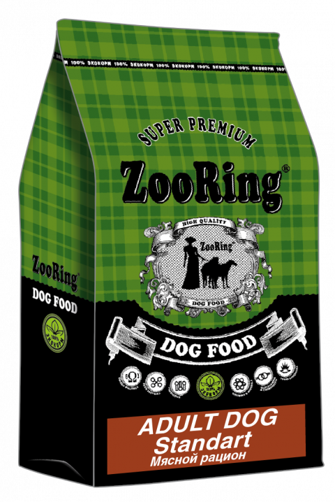 ZooRing Adult Dog Standart (Мясной рацион) 23/10, 10 кг