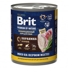 Brit Premium By Nature (консервы с бараниной с рубцом для взрослых собак всех пород), 850 г х 6 шт