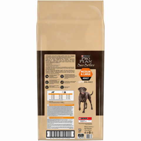 Purina Pro Plan Duo Delice сухой корм для взрослых собак средних и крупных пород с говядиной и рисом - 10 кг