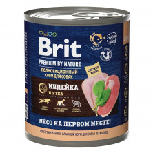 Brit Premium By Nature (консервы с индейкой и уткой для взрослых собак всех пород), 850 г х 6 шт
