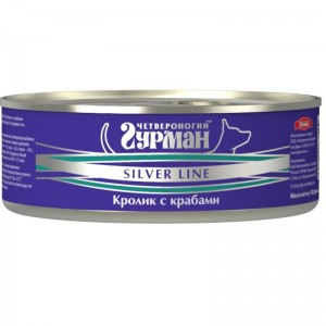 Четвероногий Гурман Silver Line Кролик с крабами в желе (Консервы для собак) 100 г
