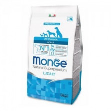 Monge Dog Speciality Light сухой корм для взрослых собак всех пород при избыточном весе с лососем и рисом 12 кг