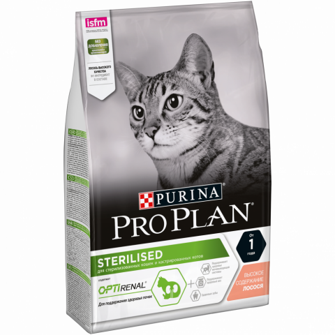 Pro Plan Cat Adult Sterilised сухой корм для стерилизованных кошек с лососем - 3 кг