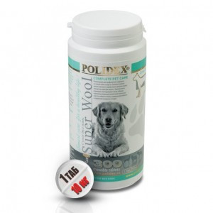 Polidex Super Wool Plus (Препарат, улучшающий состояние кожи и шерсти собак), 500 таб.
