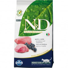 Farmina N&D Cat Lamb & Blueberry Adult (Беззерновой корм для кошек, Ягненок с Черникой) 1,5 кг