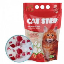 Cat Step (Наполнитель силикагелевый с ароматом Клубники 1,81 кг), 3,8л