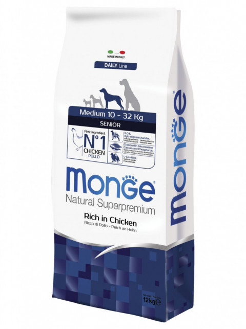 Monge Dog Medium сухой корм для пожилых собак средних пород 12 кг