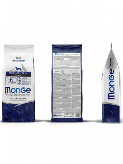 Monge Dog Medium сухой корм для пожилых собак средних пород 12 кг